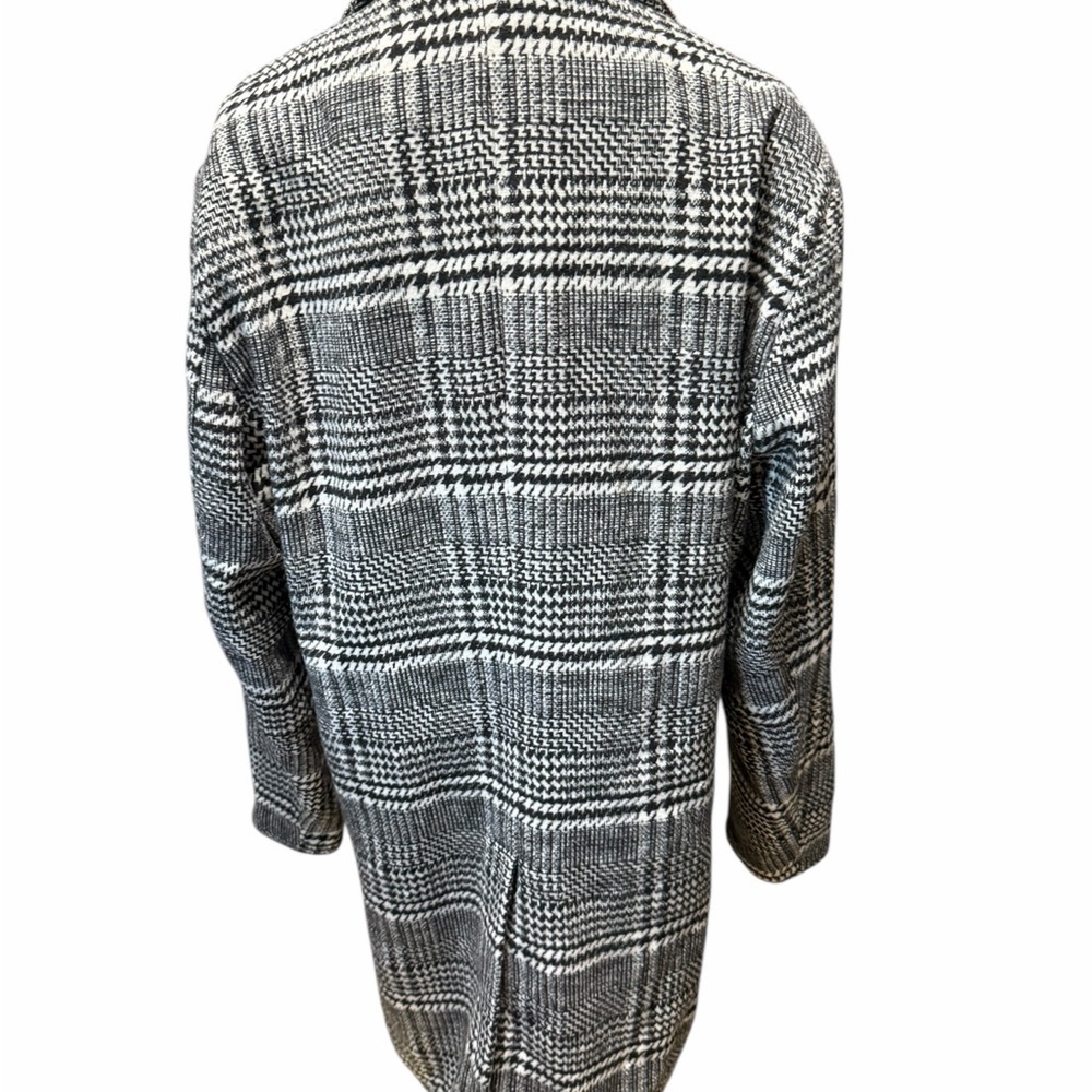 UANEO Wool Blend Black and White Plaid Blazer Coat Sz Lrg (unisex) - Picture 4 of 15